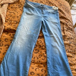 Vintage Guess Flared Braided Belt Jeans